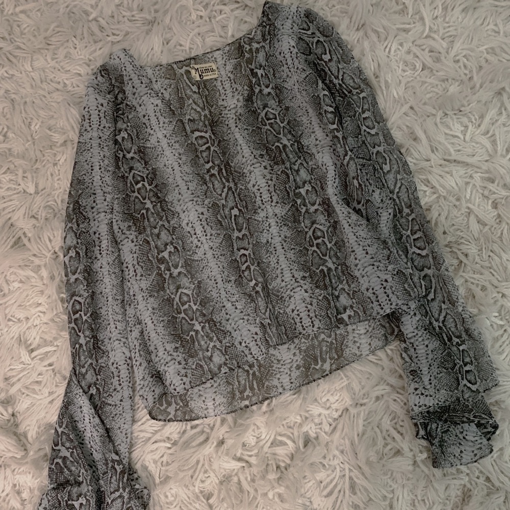 Show Me Your Mumu Snake Skin Top